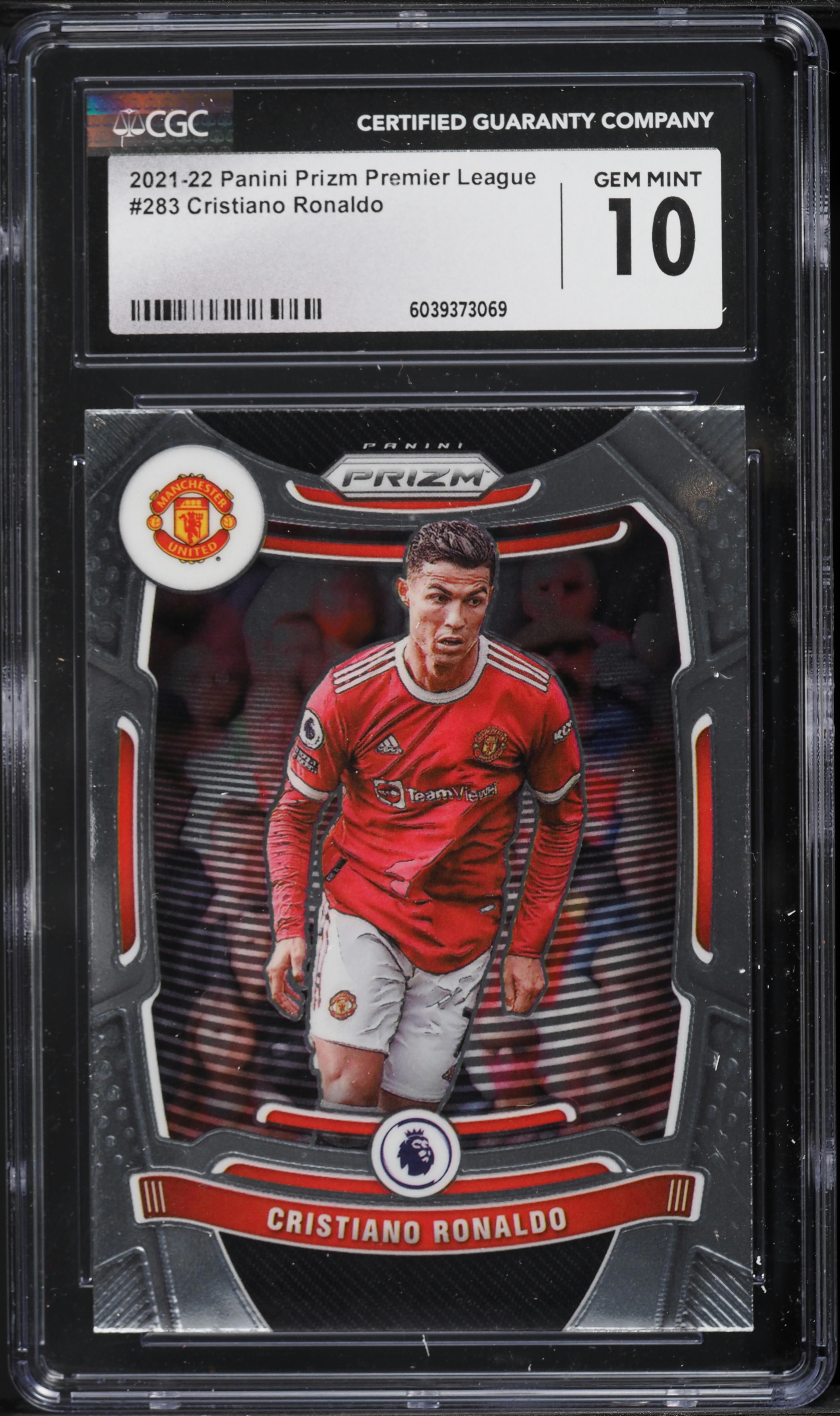 2021 Panini Prizm Premier League Cristiano Ronaldo #283 CGC 10 GEM