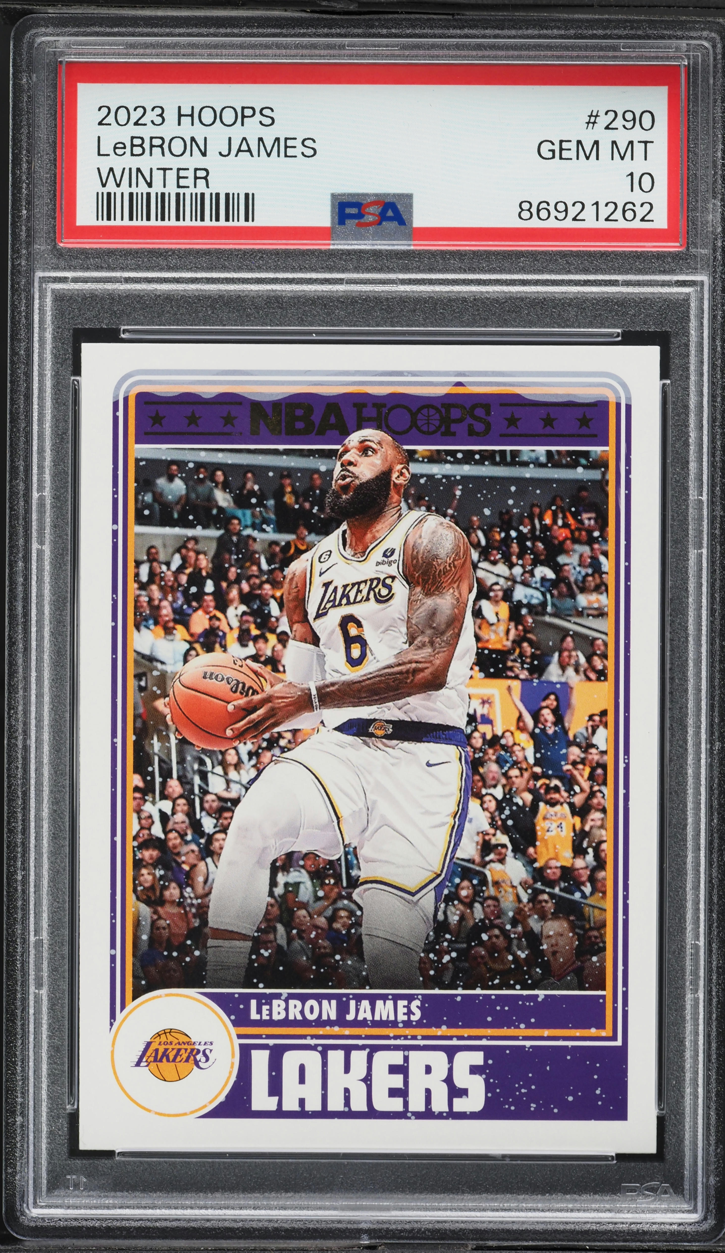 2023 Panini Hoops Basketball Winter LeBron James #290 PSA 9