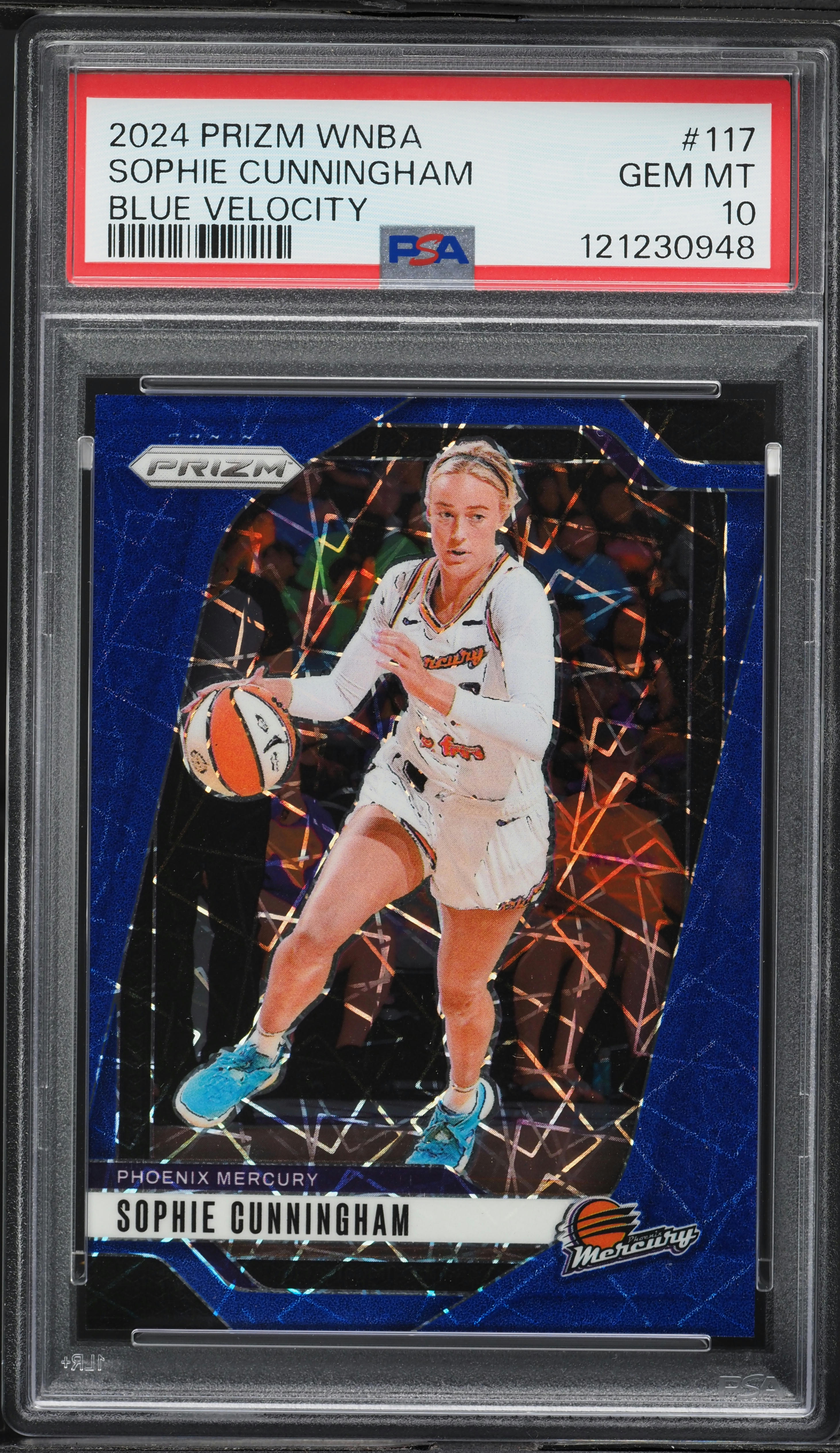 2024 Panini Prizm Wnba Blue Velocity Sophie Cunningham #117 PSA 10