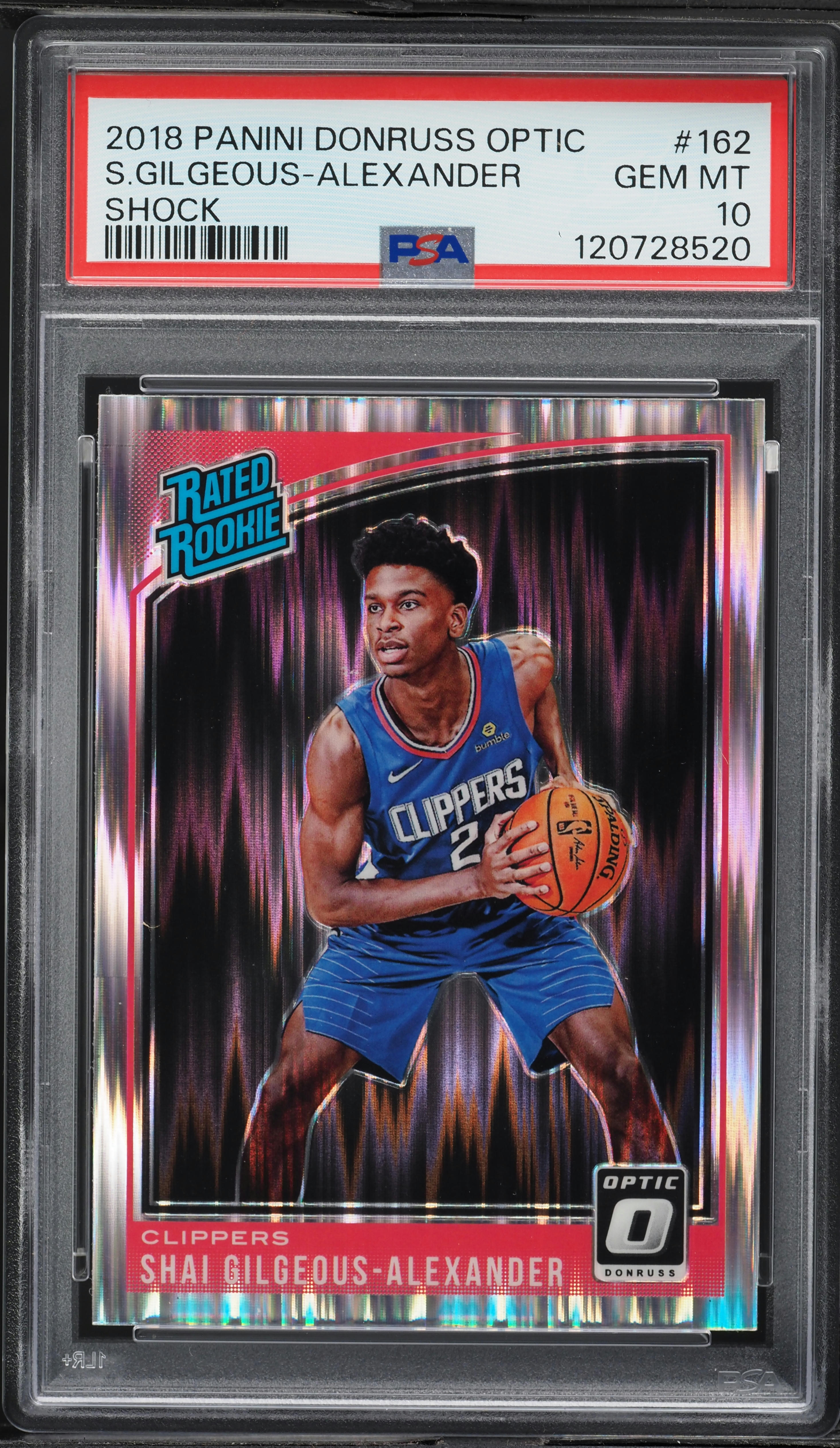 2018 Donruss Optic Shock Shai Gilgeous-Alexander ROOKIE #162 PSA