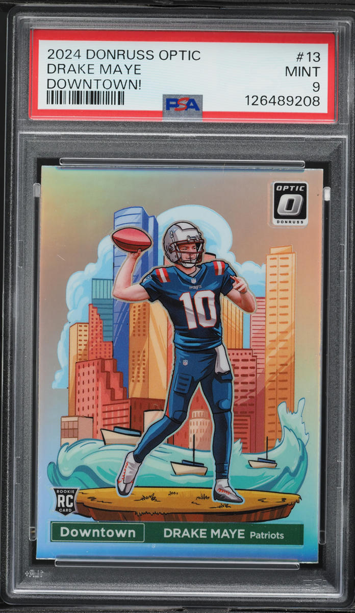 2024 Donruss Optic Downtown Drake Maye ROOKIE #13 PSA 9 MINT