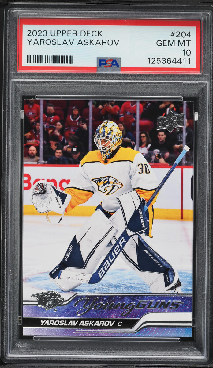 2023 Upper Deck Young Guns Yaroslav Askarov ROOKIE #204 PSA 10 GEM MINT