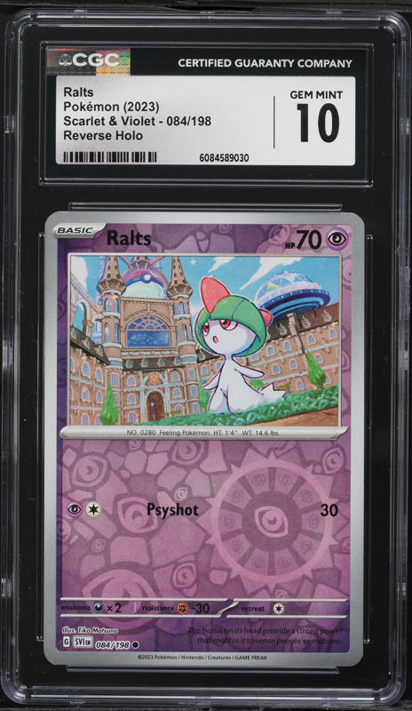 2023 Pokemon Scarlet & Violet Reverse Holo Ralts #084 CGC 10 GEM MINT