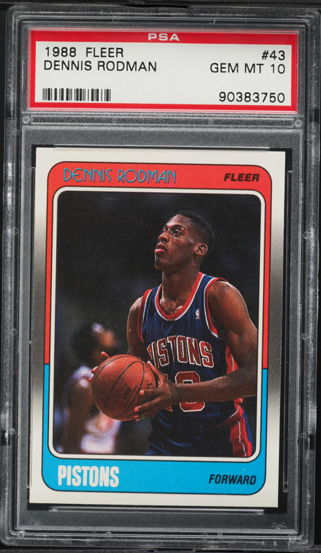 2013 Fleer Retro Precious Metal Gems PMG Red Dennis Rodman /150