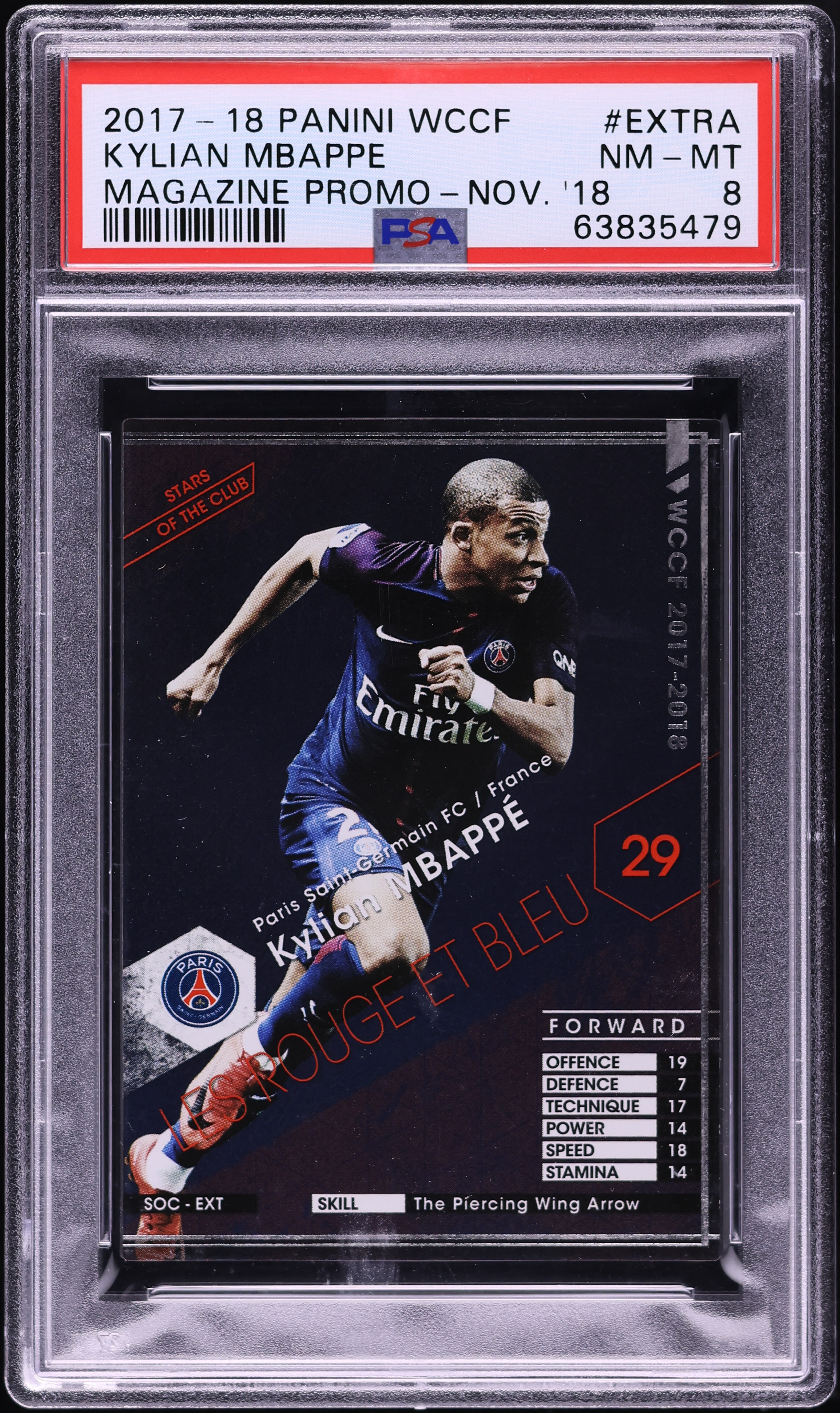 2017 Panini WCCF Mbappe ムバッペ RC PSA9 Panini WCCF 2017 Mbappe ムバッペ PSA 9 - メルカリ