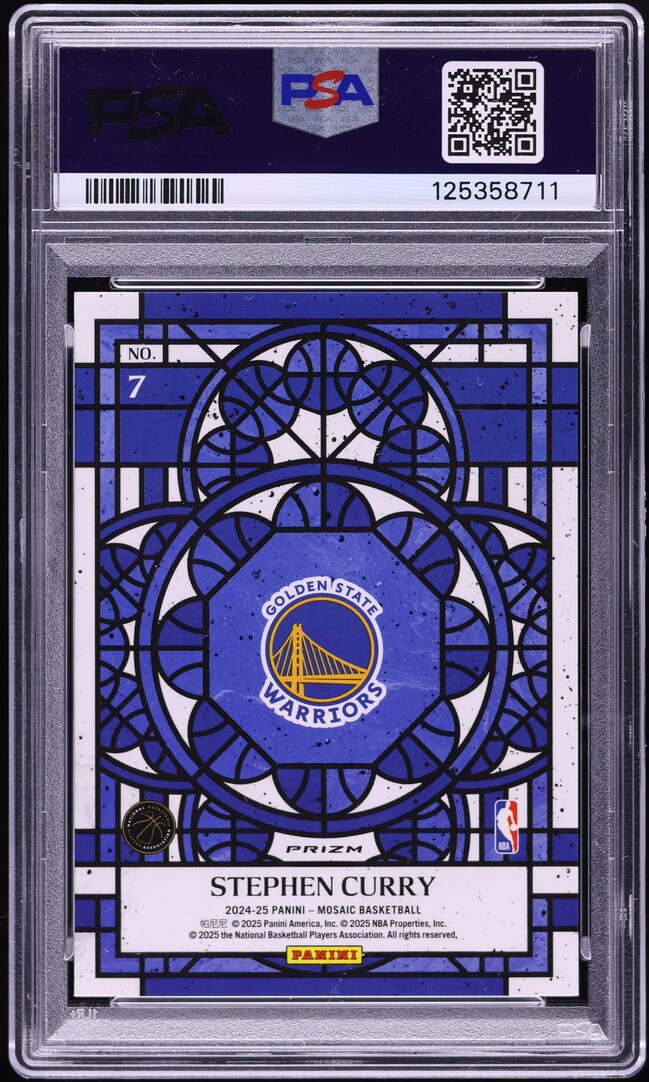 2024 Panini Mosaic Stained Glass Stephen Curry #7 PSA 8 NM-MT