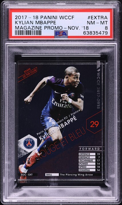 2017 Panini WCCF Magazine Promo Nov. '18 Kylian Mbappe ROOKIE