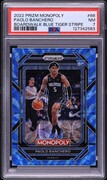 2022 Panini Prizm Monopoly Boardwalk Blue Tiger Stripe Paolo