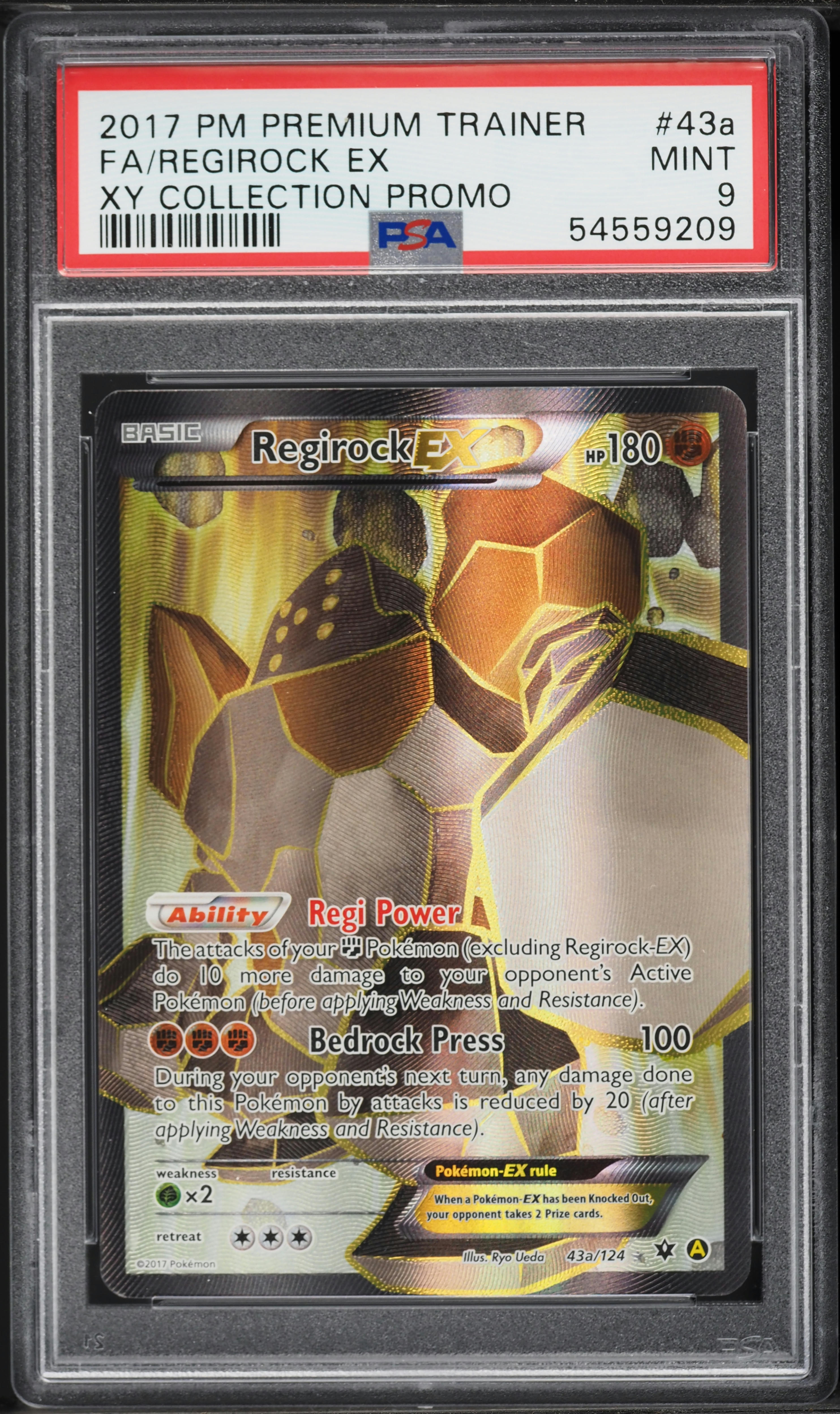 2017 Pokemon XY Promo Premium Trainer Full Art Regirock EX #43a