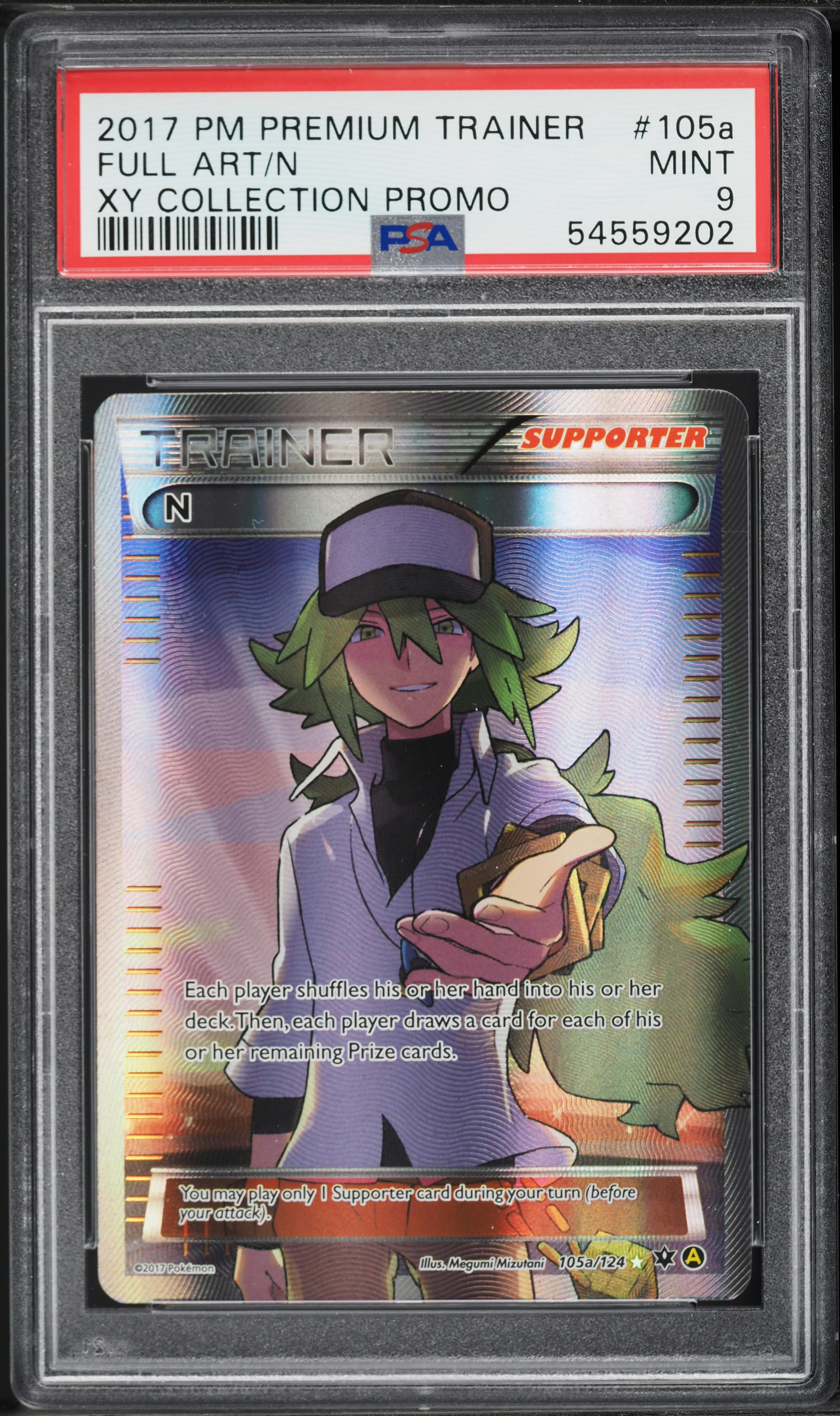 2017 Pokemon XY Promo Premium Trainer Full Art N #105a PSA 9 MINT