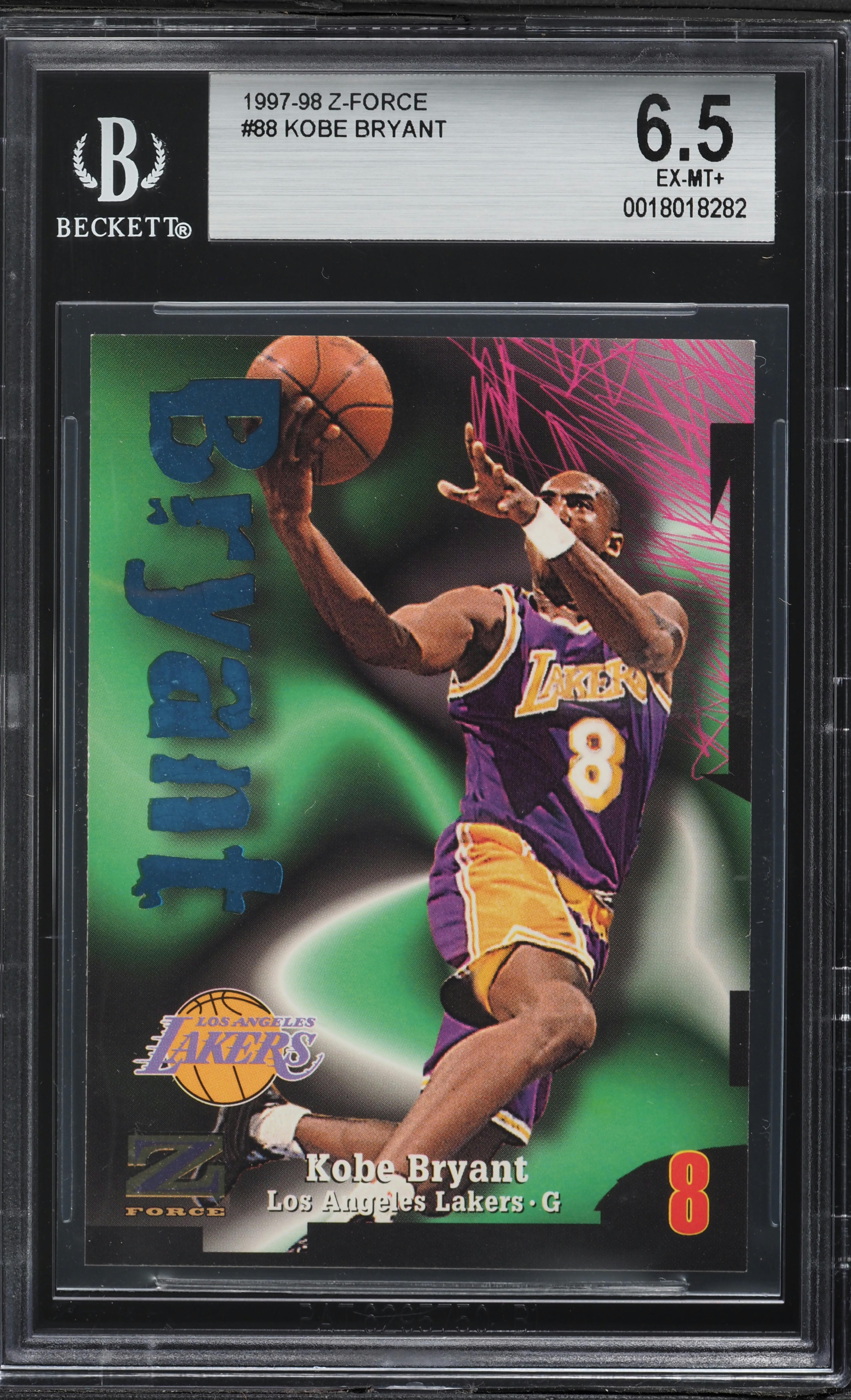 1997 Skybox Z-Force Kobe Bryant #88 BGS 6.5 EXMT+ on Fanatics Collect