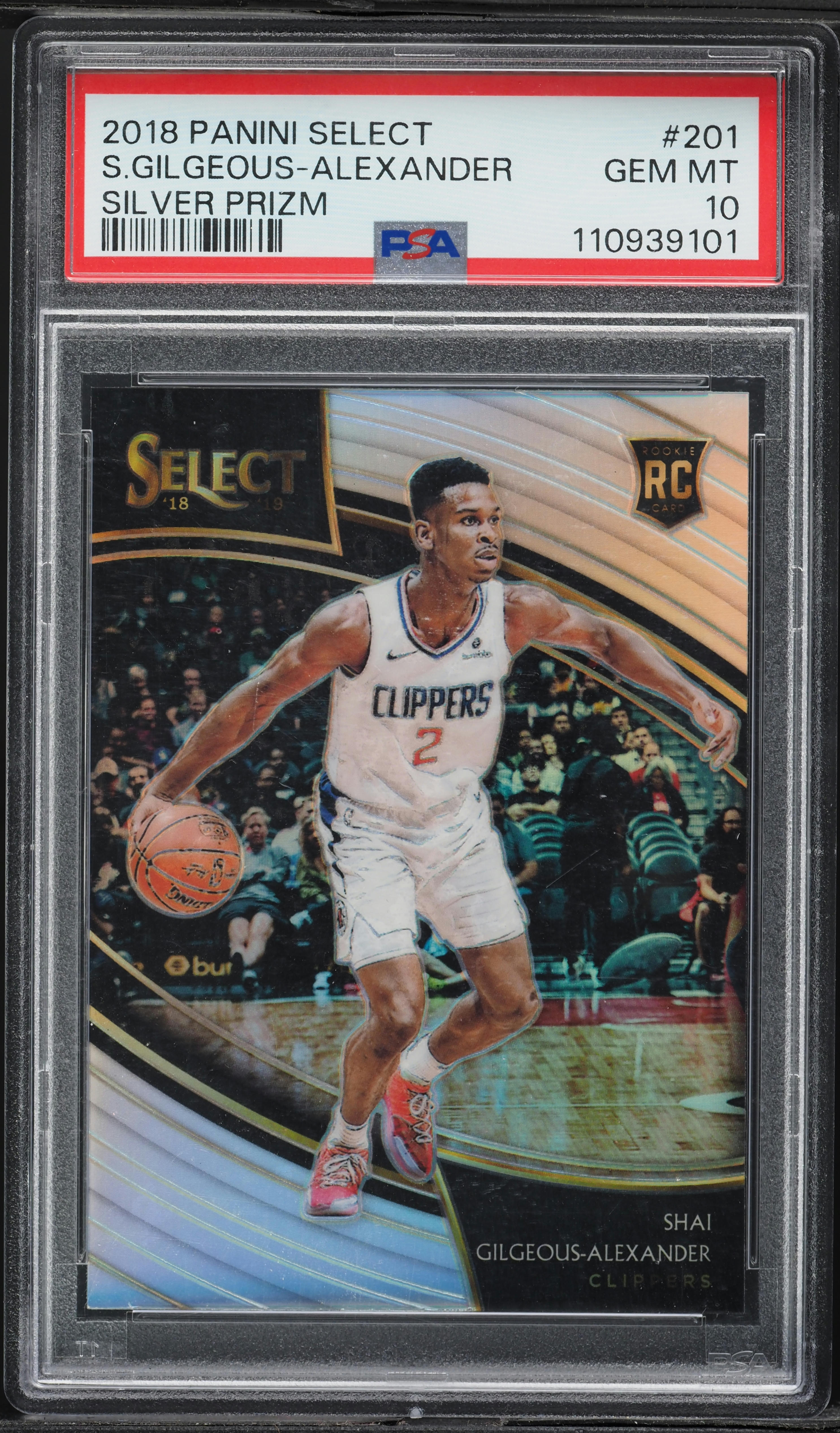 2018 Select Courtside Silver Prizm Shai Gilgeous-Alexander ROOKIE