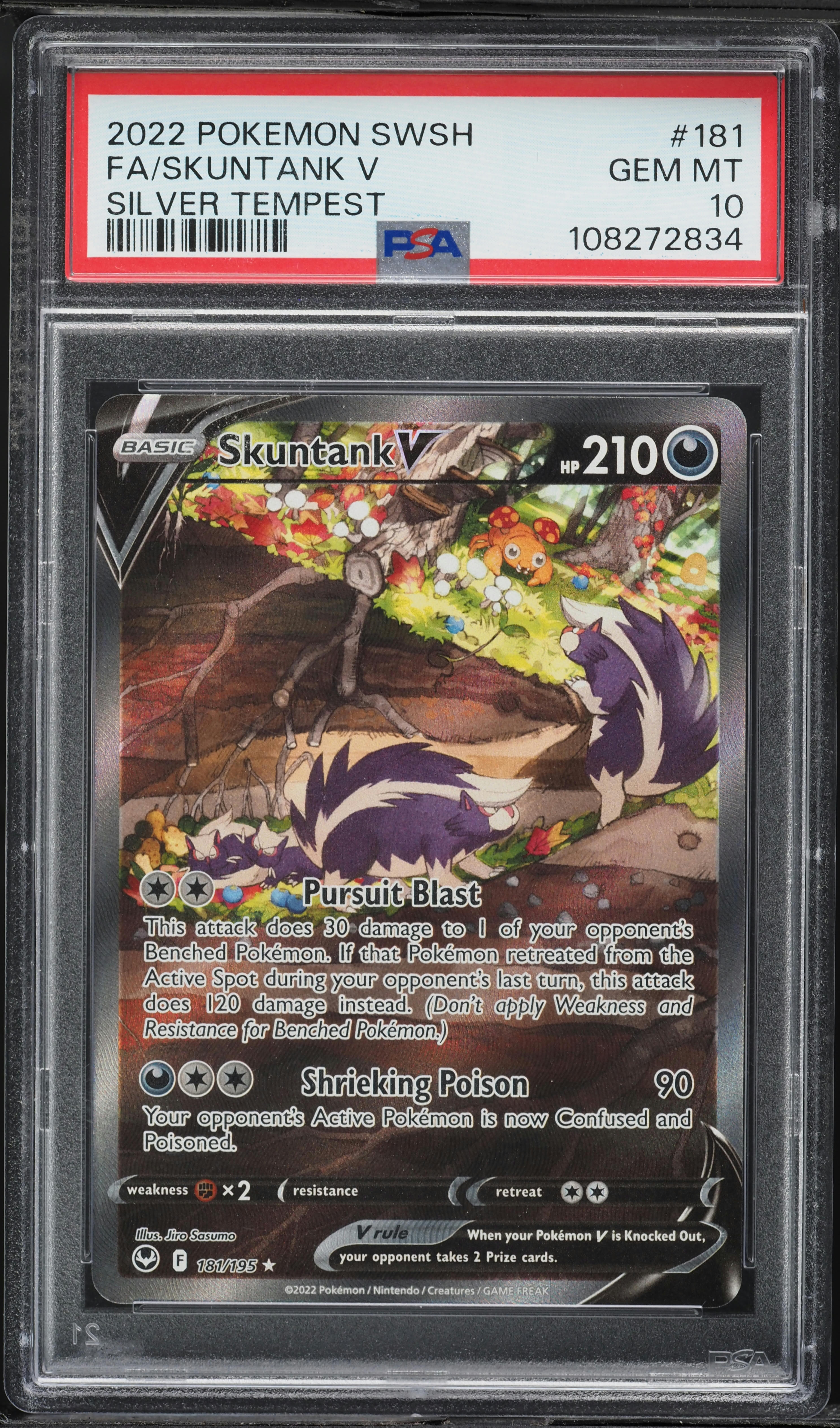 skuntank v pokemon card value 105/098 Listed cards may have imperfections. Skuntank V 108/195 Ultra Rare