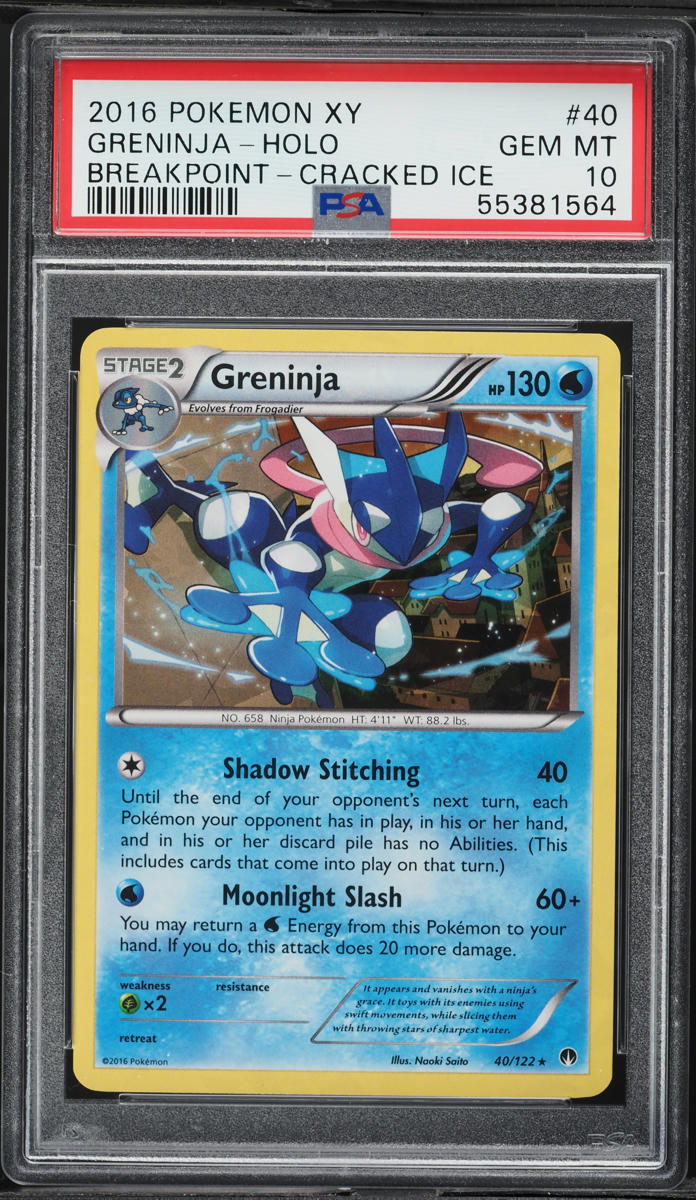 2016 Pokemon XY Breakpoint Cracked Ice Holo Greninja #40 PSA 10 GEM MINT on  Fanatics Collect