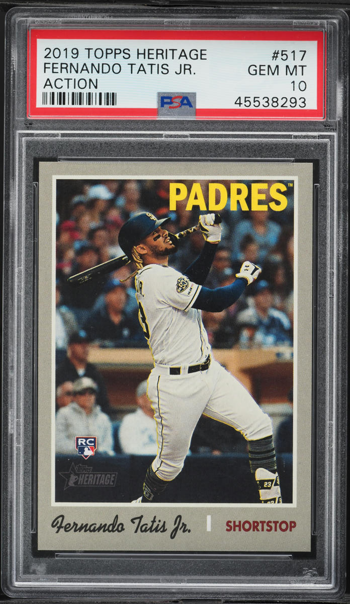 2019 Topps Heritage Action Fernando Tatis Jr. ROOKIE #517 PSA 10 GEM MINT