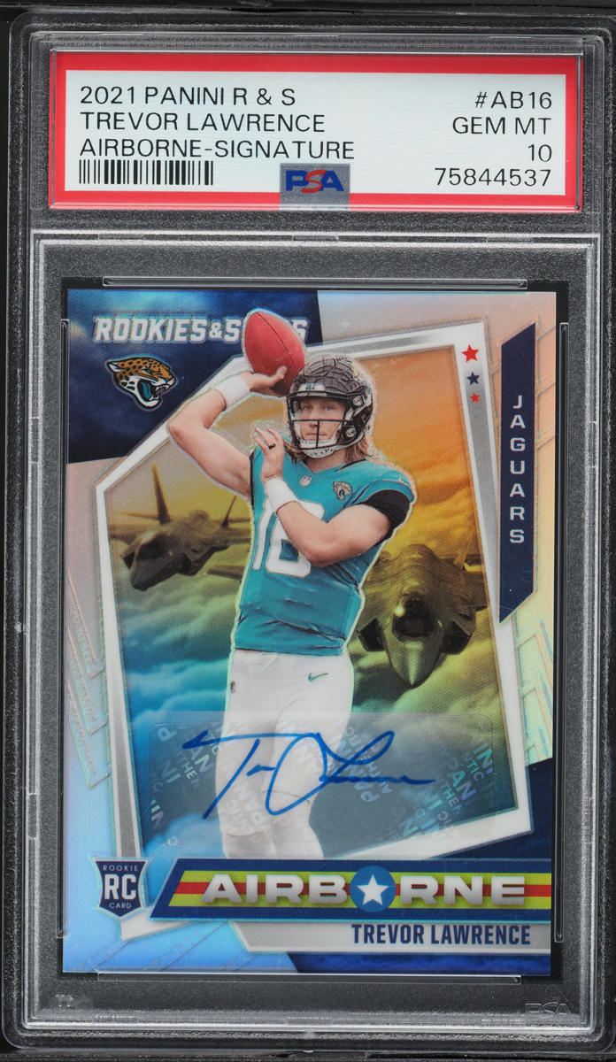 2021 Panini Stars Airborne Trevor Lawrence ROOKIE AUTO /25 #AB-16 PSA 10 GEM MINT