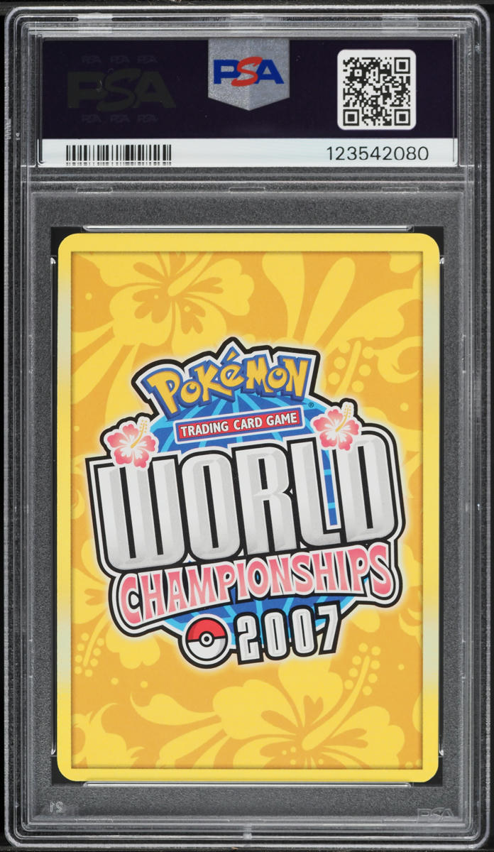 pokemon world championship 2007 cards value 2007 Pokemon World Championships Promo Legend Ascent Rayquaza Ex #97 PSA 9  MINT on Fanatics Collect