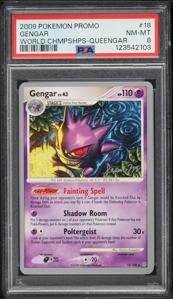 【PSA8】ゲンガー 2009 ① 2009 Pokemon World Championships Promo Queengar Gengar #18 PSA 8