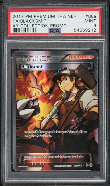 2017 Pokemon XY Promo Premium Trainer Full Art Blacksmith #88a PSA