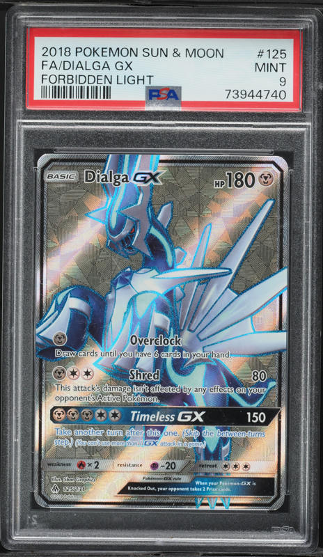 2018 Pokemon Sun & Moon Forbidden Light Full Art Dialga GX #125