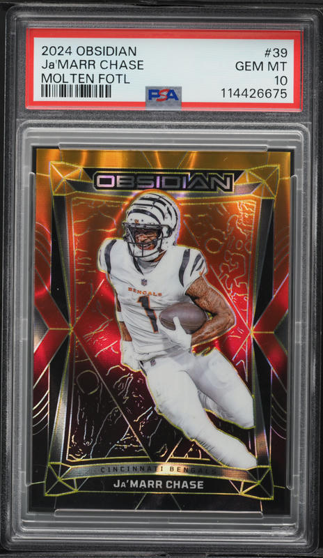2021 Absolute Kaboom! Gold Ja'Marr Chase ROOKIE /10 #K46 PSA 10