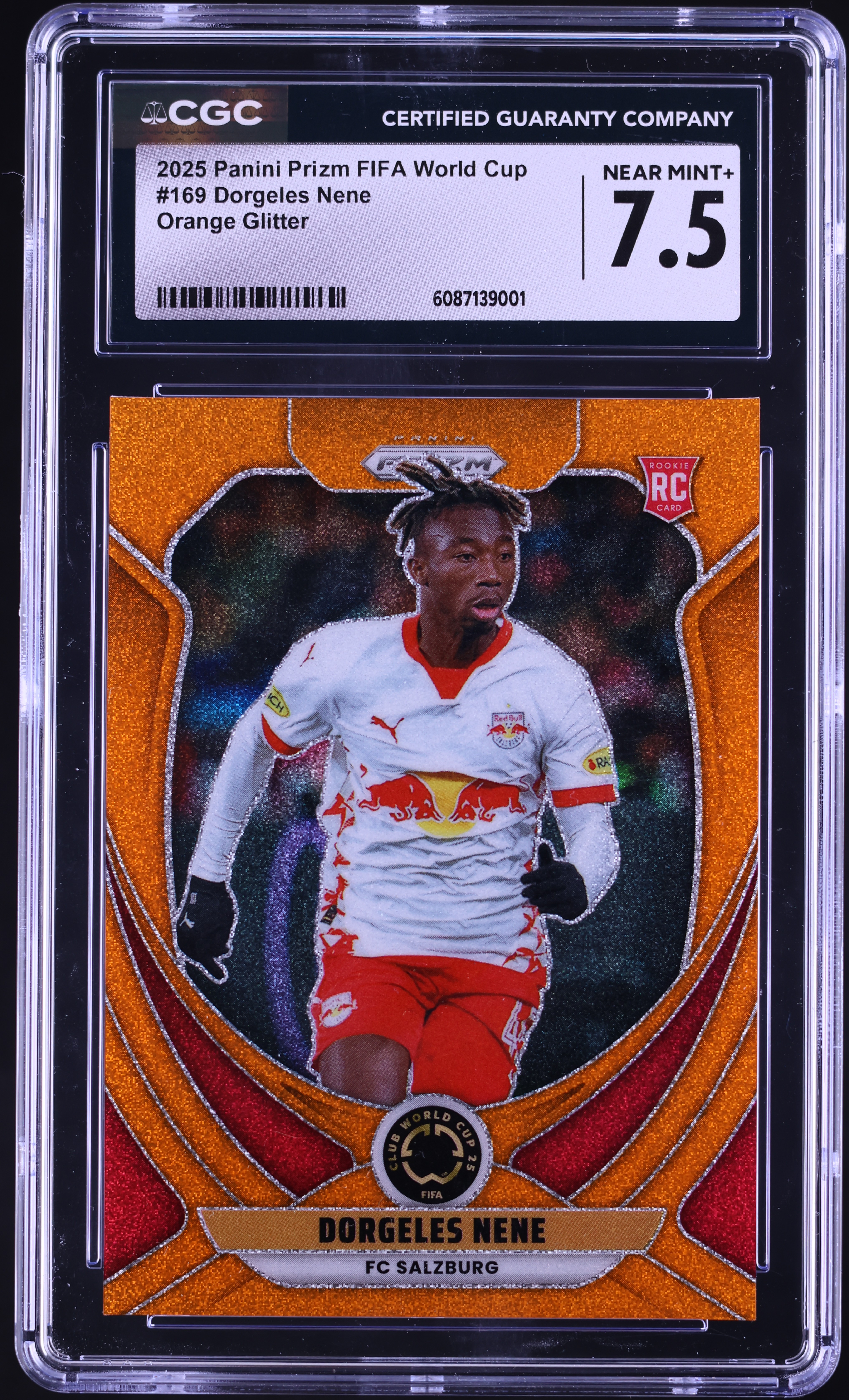 2025 Panini Prizm FIFA World Cup Orange Glitter Dorgeles Nene
