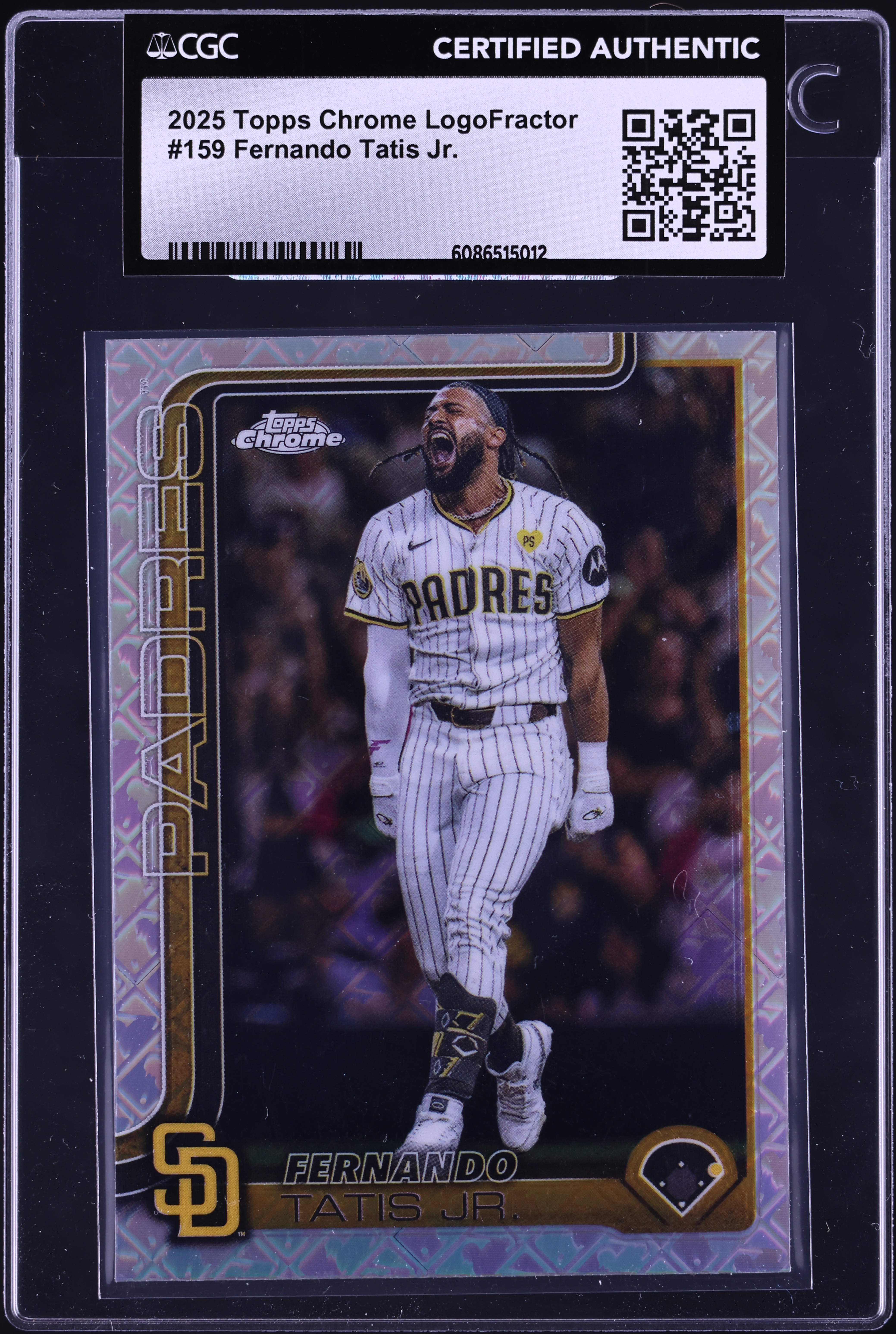 2025 Topps Chrome Logofractor Fernando Tatis Jr. #159 CGC AUTH on 