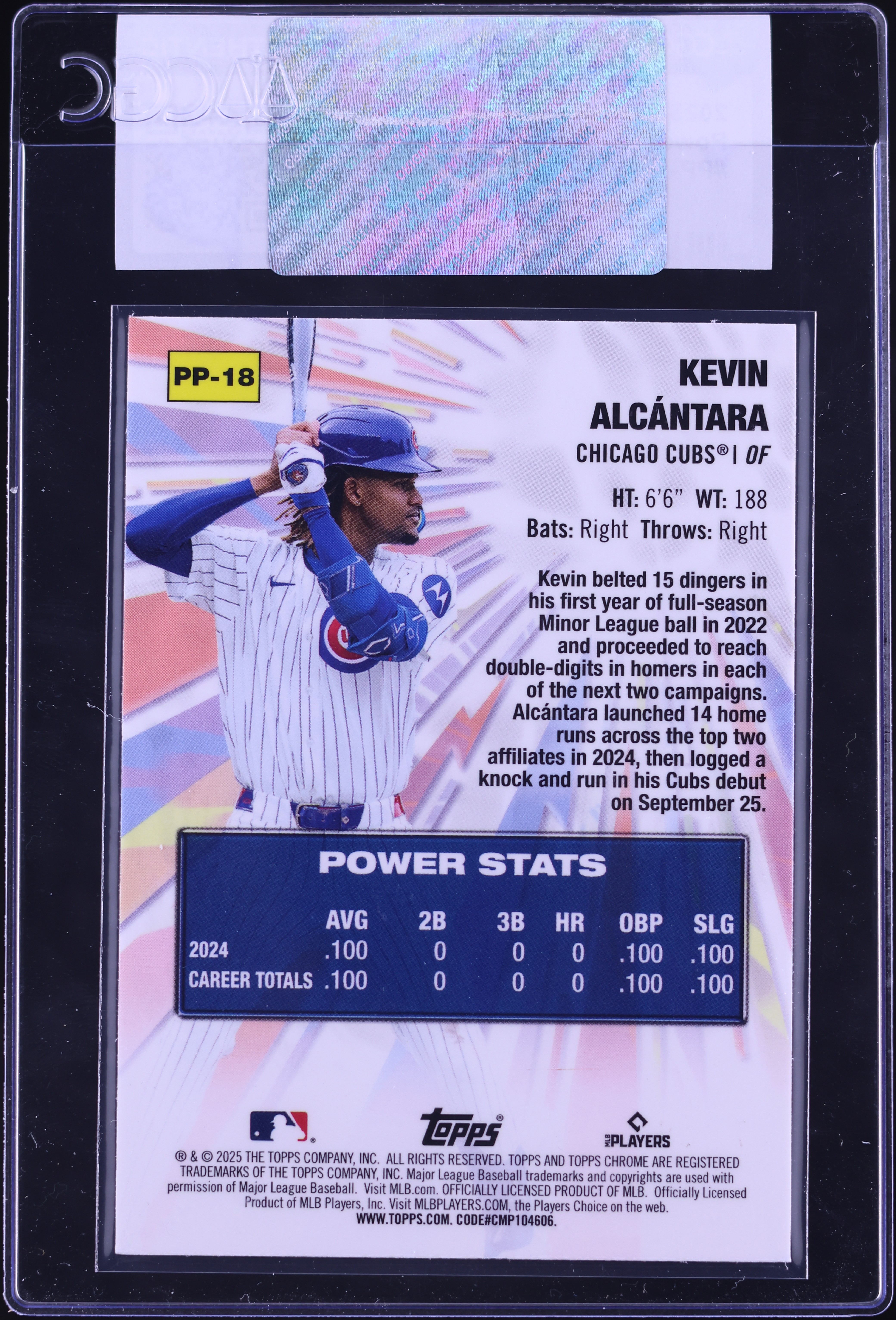2025 Topps Chrome Logofractor Power Players Kevin Alcantara ROOKIE