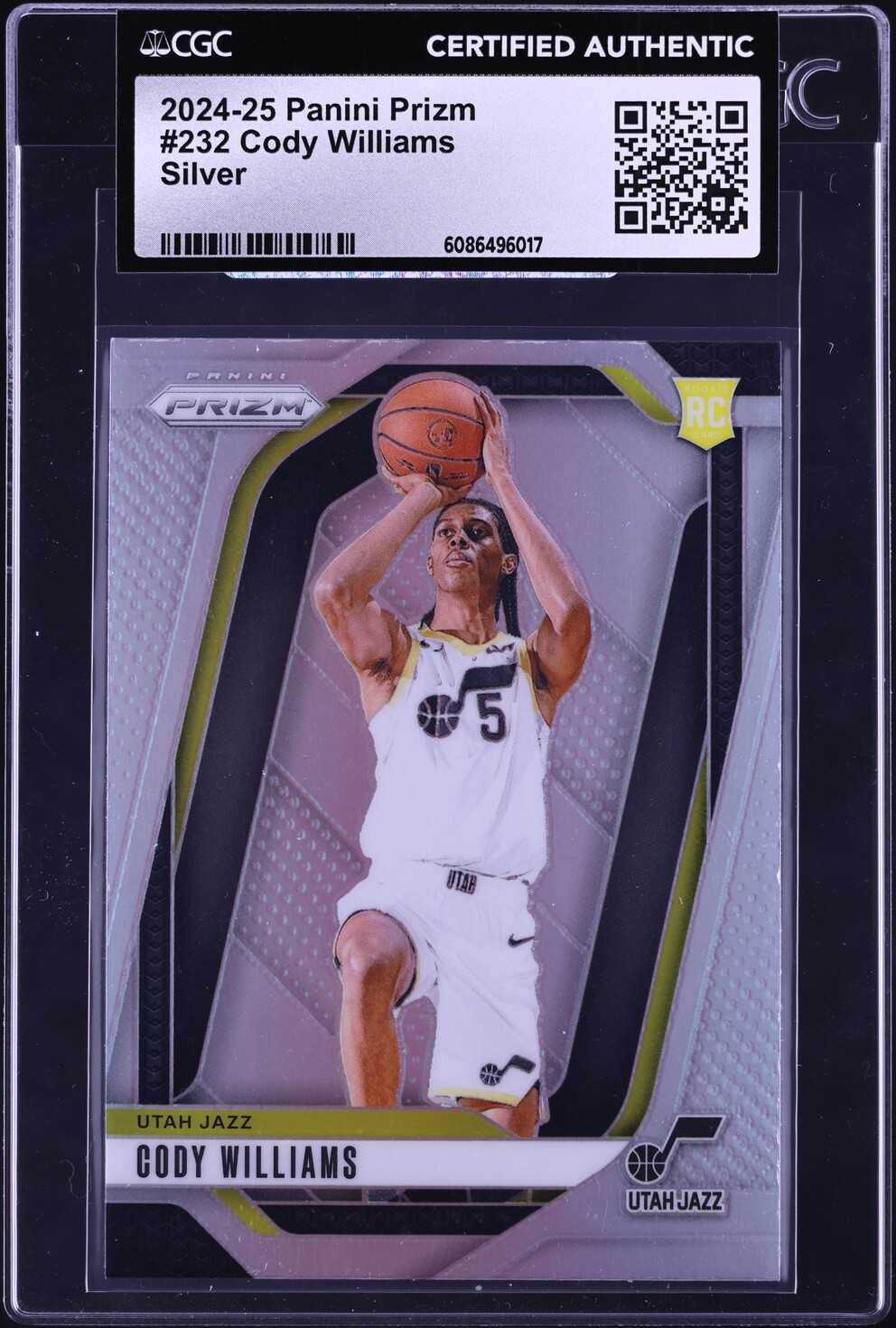 2024 Panini Prizm Silver Cody Williams ROOKIE #232 CGC AUTH