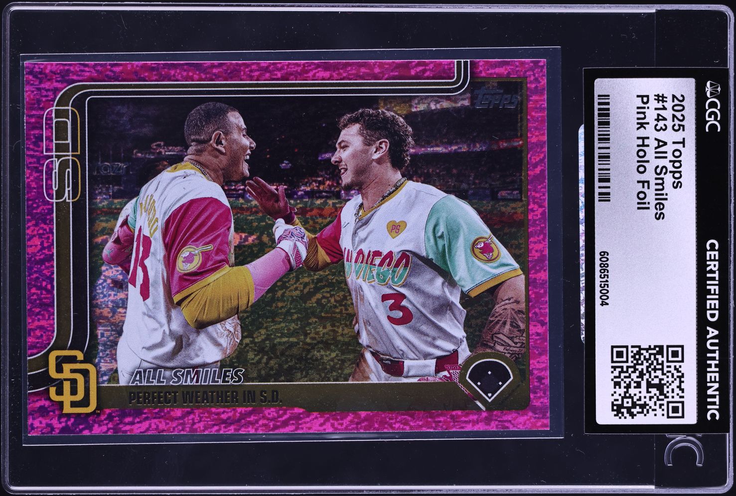 2025 Topps Pink Holo Foil All Smiles #143 CGC AUTH on Fanatics Collect