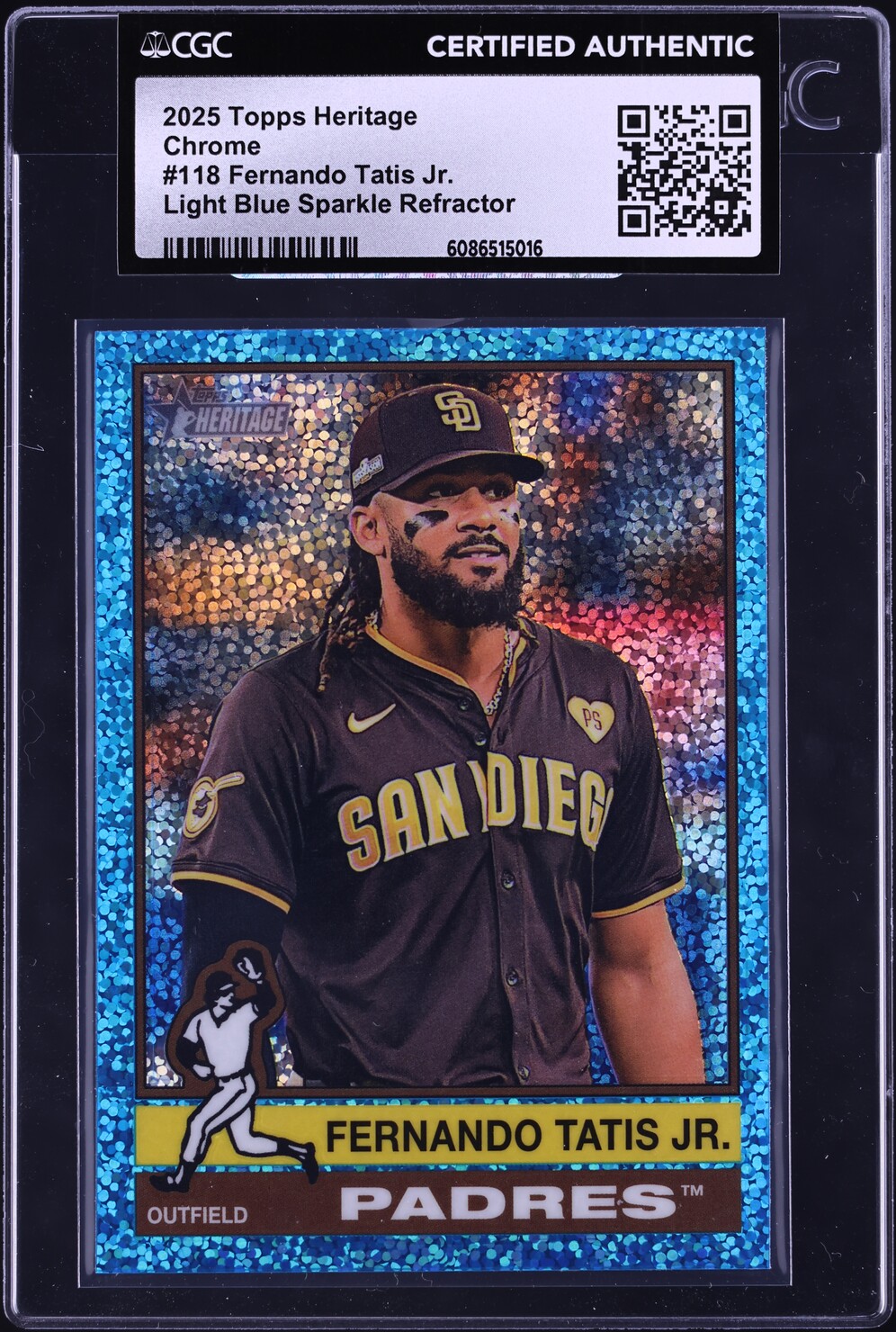 2025 Topps ChromeHeritage Light Blue Sparkle Refractor Fernando