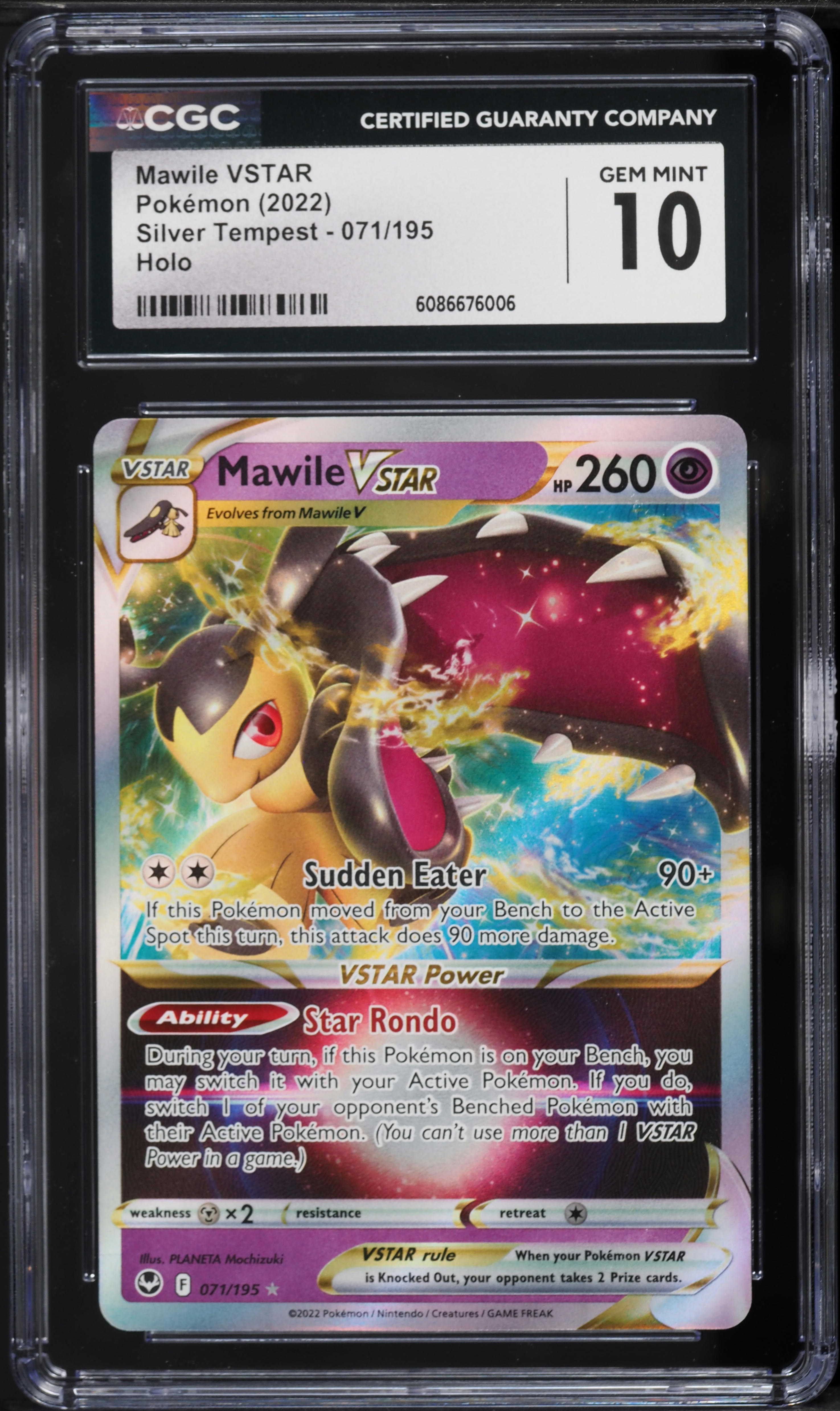 2022 Pokemon Sword & Shield Silver Tempest Holo Mawile VSTAR #071 CGC 10  GEM MINT on Fanatics Collect