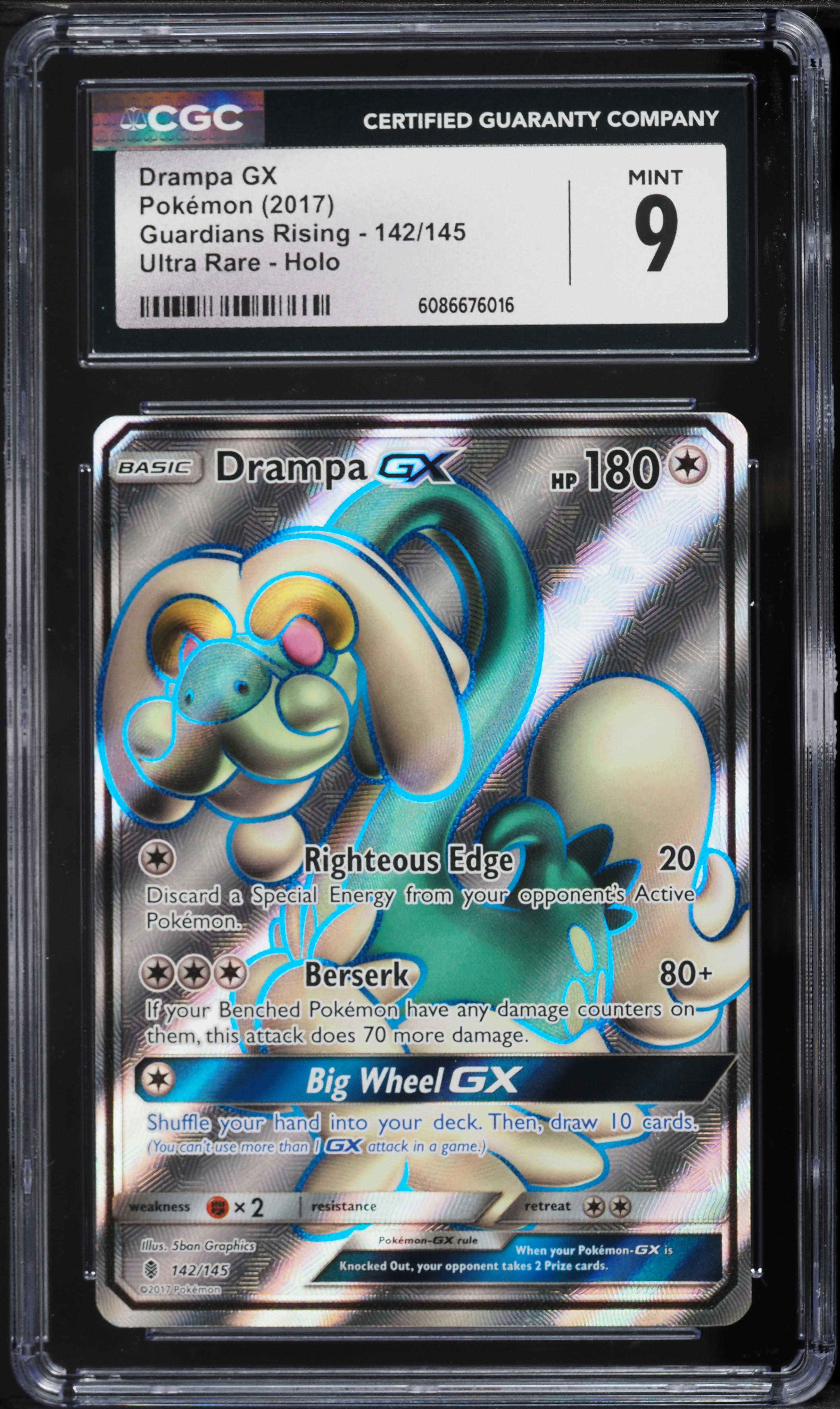 drampa gx pokemon card Pokmon TCG Guardians Rising Full Art Holo Ultra Rare 142/145 This is of the Secret Rare rarity. Drampa GX - 115/145 -
