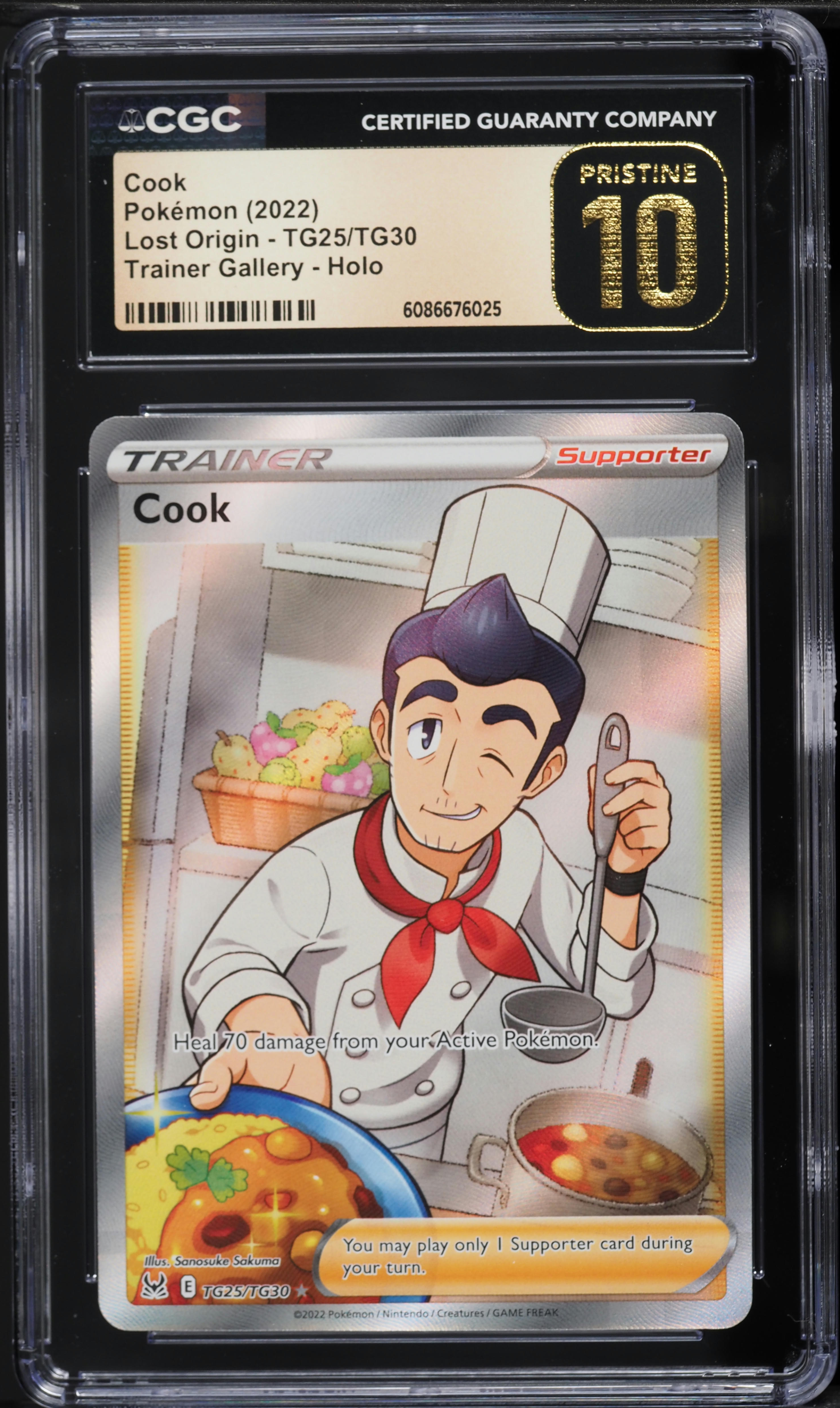 cook pokemon card value 2022 Pokemon Sword & Shield Lost Origin Trainer Gallery Holo CHR Cook #TG25  CGC 10 PRISTINE on Fanatics Collect