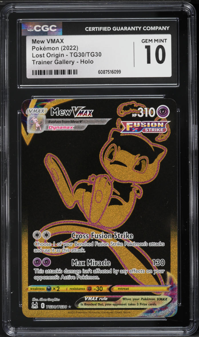 2022 Pokemon Sword & Shield Lost Origin Gold Rare Mew VMAX #TG30