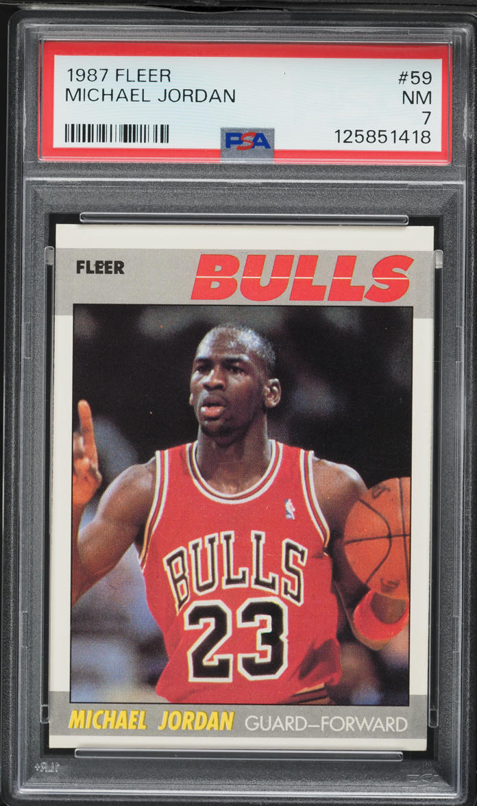 1987 Fleer Basketball Michael Jordan #59 PSA 7 NRMT