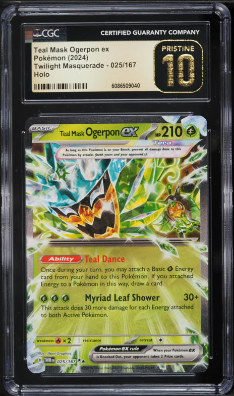 2024 Pokemon Scarlet & Violet Twilight Masquerade Holo Teal Mask Ogerpon ex #25 CGC 10 PRISTINE