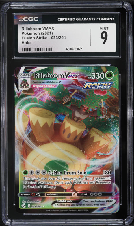 rillaboom vmax pokemon card value 18/192 |Vivid Imagination Cards and Collectibles Grass / 330 / VMAX Rillaboom VMAX - SWSH08: Fusion