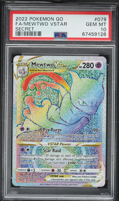 mewtwo vmax pokemon go card VSTAR Rainbow 079/078 CGC 8.5 – TBC Games VSTAR rule The Pokemon TCG: Pokemon GO