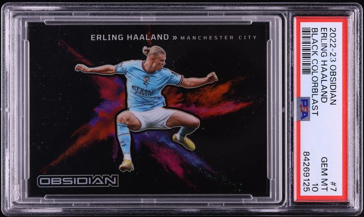 2020 Topps Chrome UEFA Champions League Erling Haaland SP #49 PSA