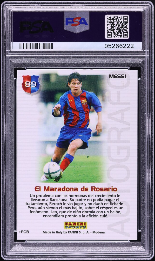 2004 Panini Sports Mega Cracks Barca Campeon Lionel Messi ROOKIE #89 PSA 9 MINT
