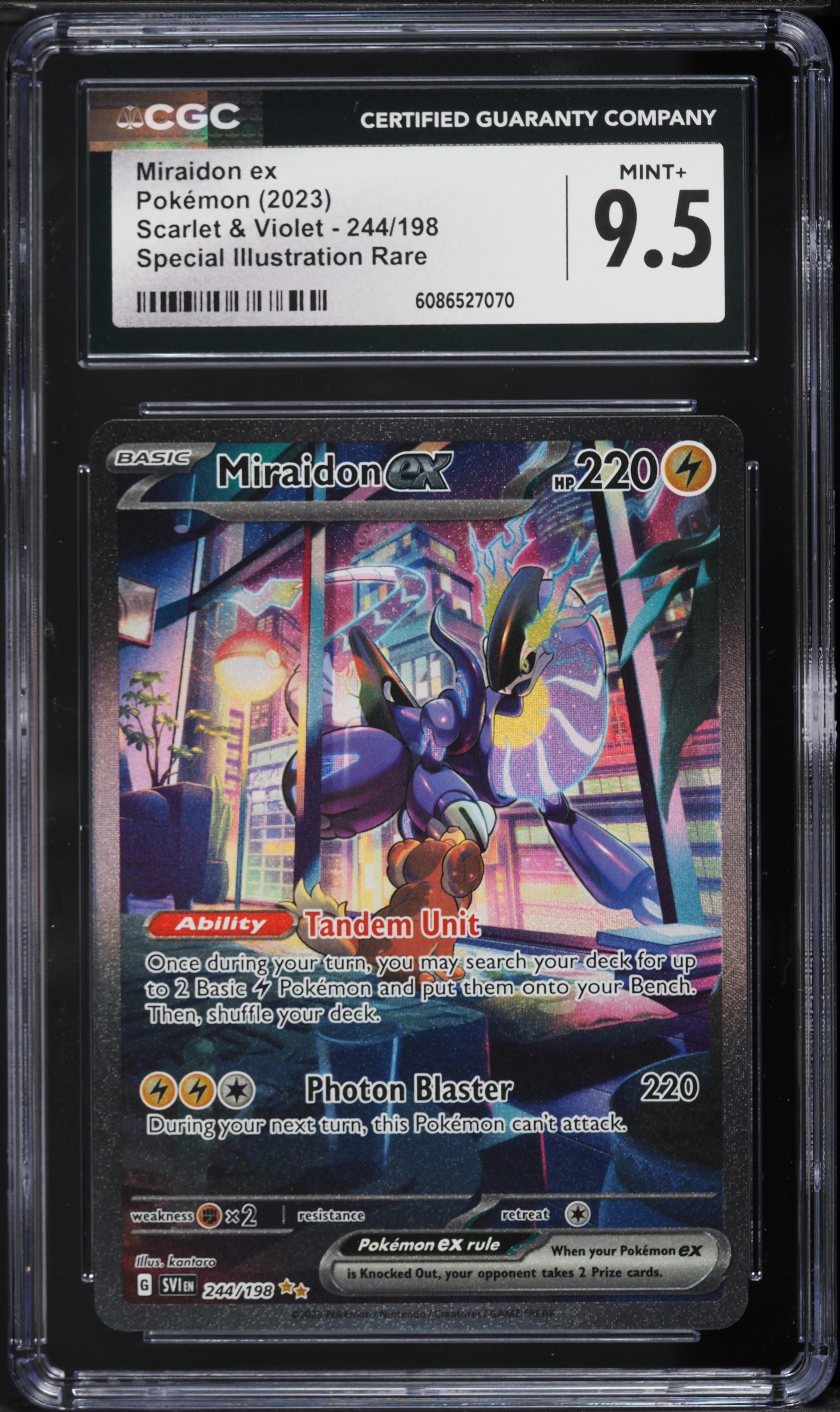 2023 Pokemon Scarlet & Violet SIR Miraidon ex #244 CGC 9.5 MINT+