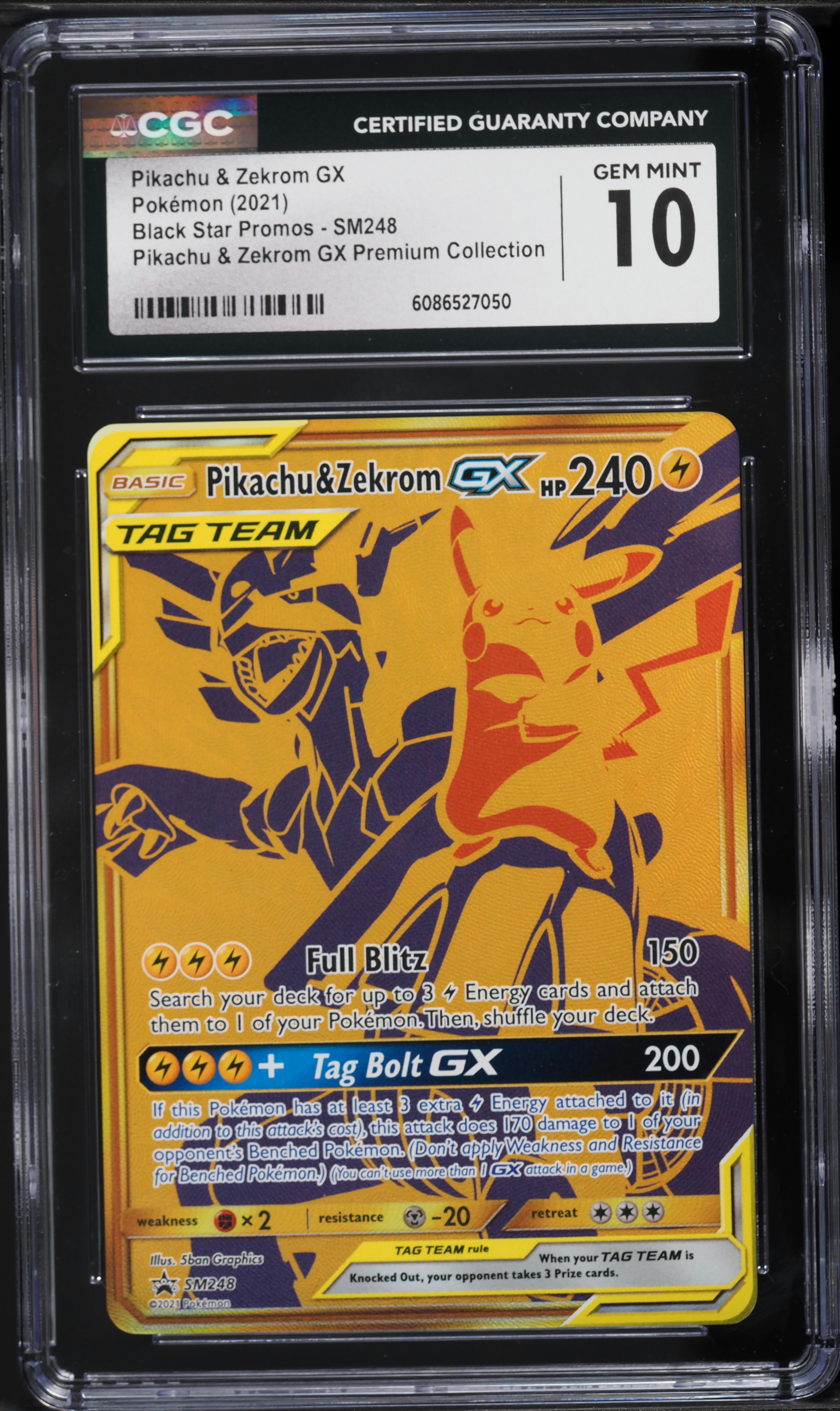 2021 Pokemon Sun & Moon Promo Premium Pikachu & Zekrom GX #SM248