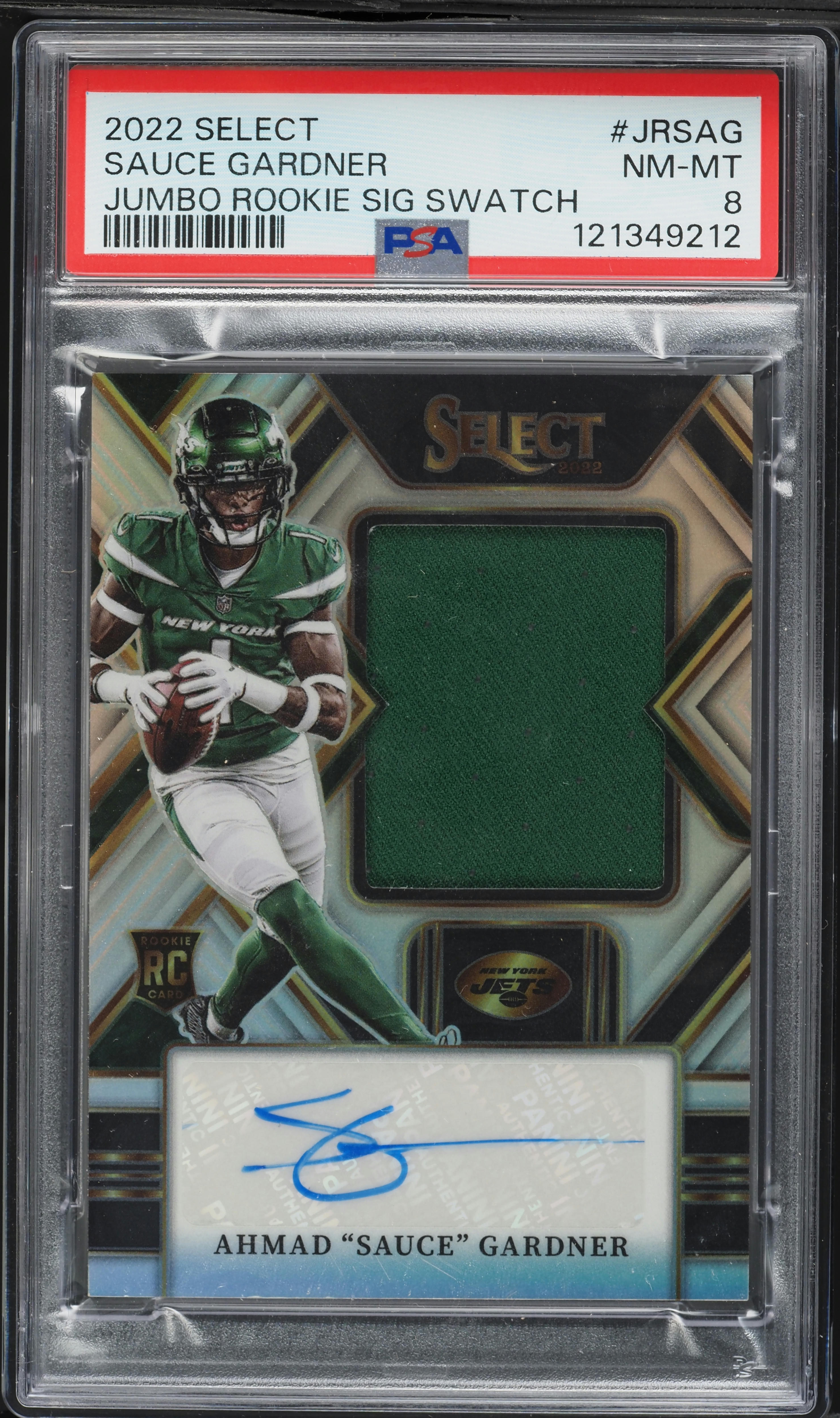 2022 Select Jumbo Prizm Ahmad Sauce Gardner ROOKIE PATCH AUTO /99