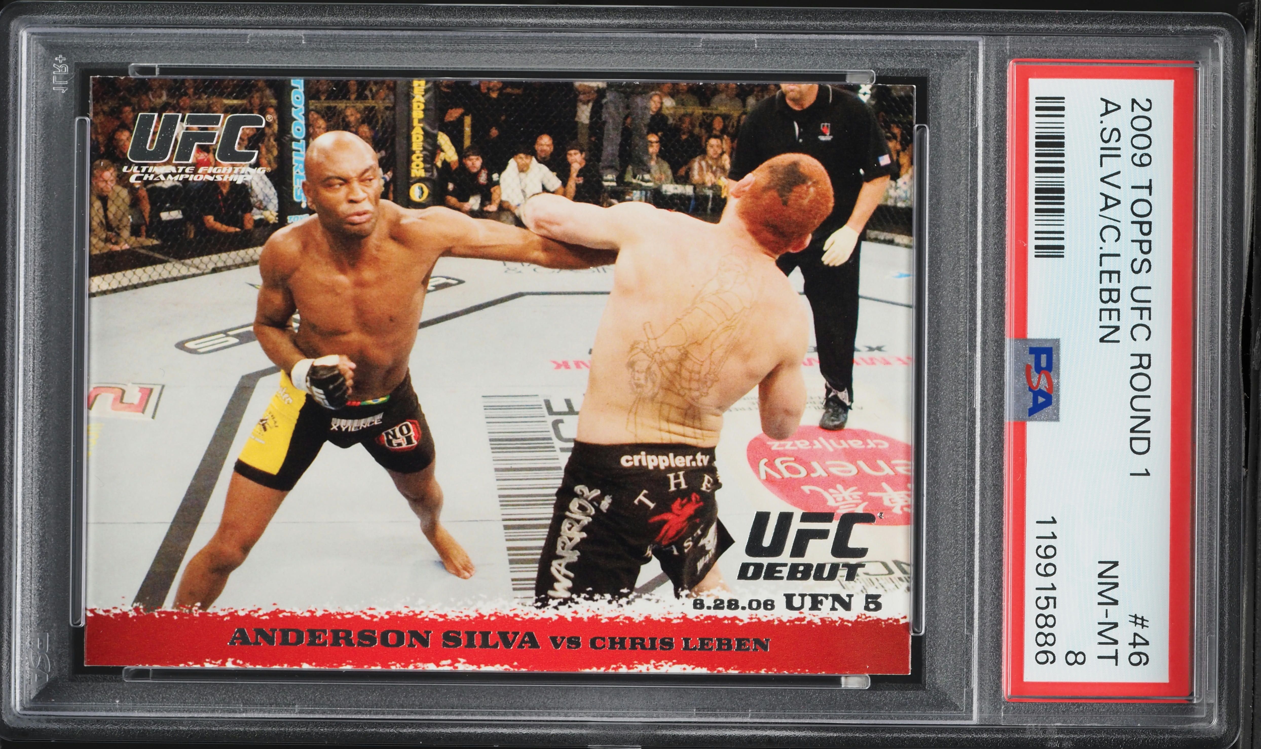 2009 Topps UFC Round 1 Anderson Silva ROOKIE #46 PSA 8 NM-MT on