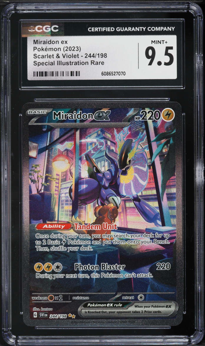 2023 Pokemon Scarlet & Violet SIR Miraidon ex #244 CGC 9.5 MINT+ on  Fanatics Collect