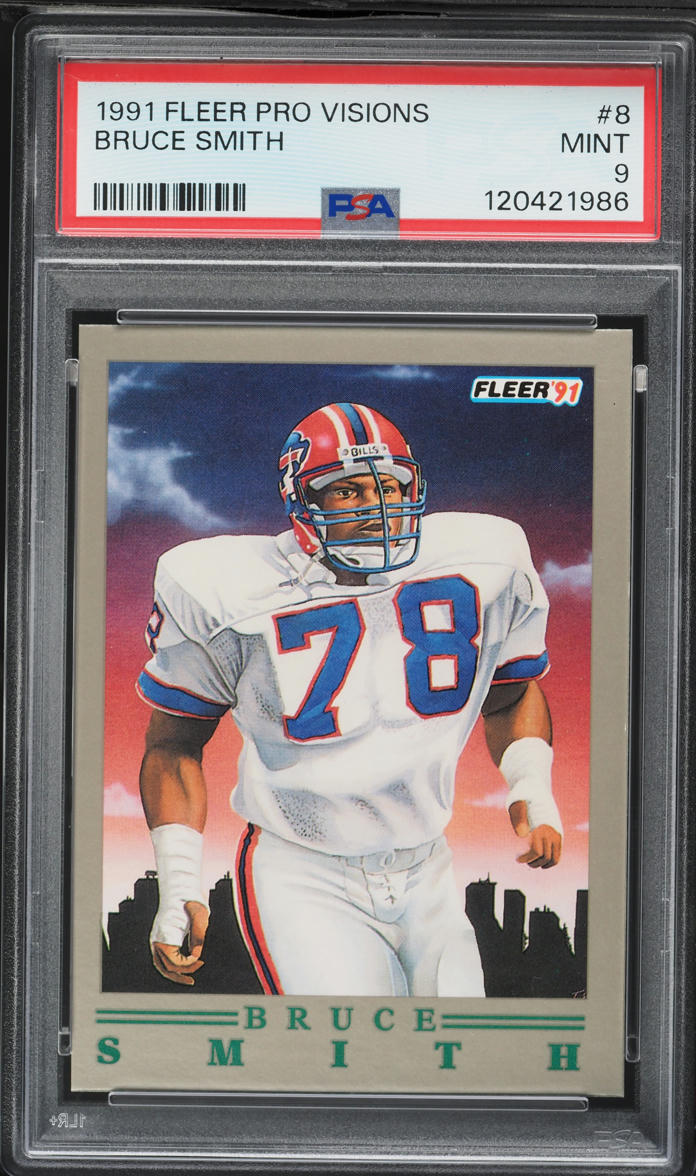 1991 Fleer Pro-Visions Bruce Smith #8 PSA 9 MINT