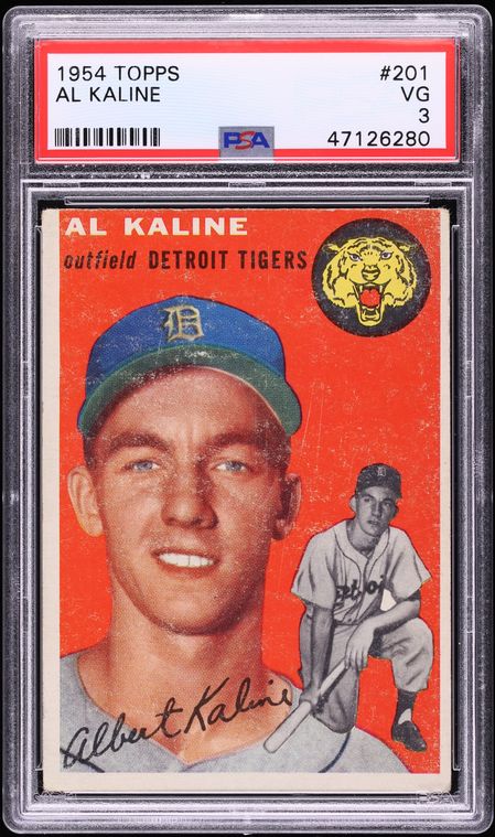 1954 Topps Al Kaline ROOKIE #201 PSA 3 VG