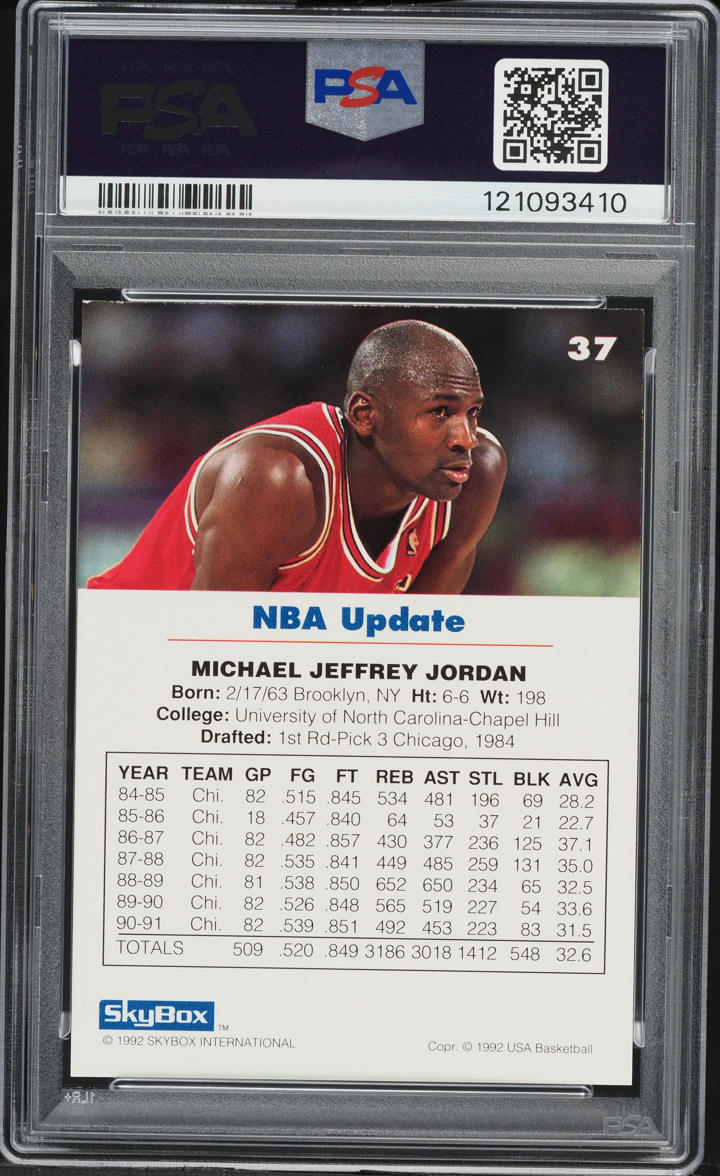 1992 Skybox USA Basketball Michael Jordan #37 PSA 9 MINT