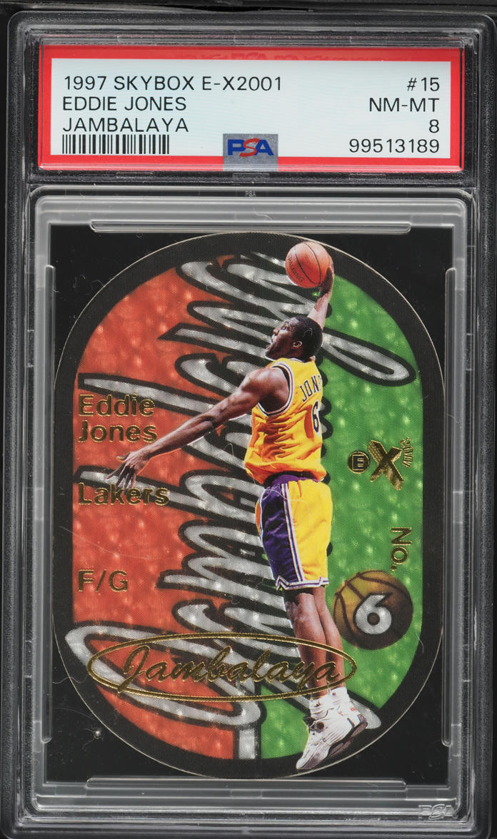 1997 Skybox E-X2001 Jambalaya Eddie Jones #15 PSA 8 NM-MT